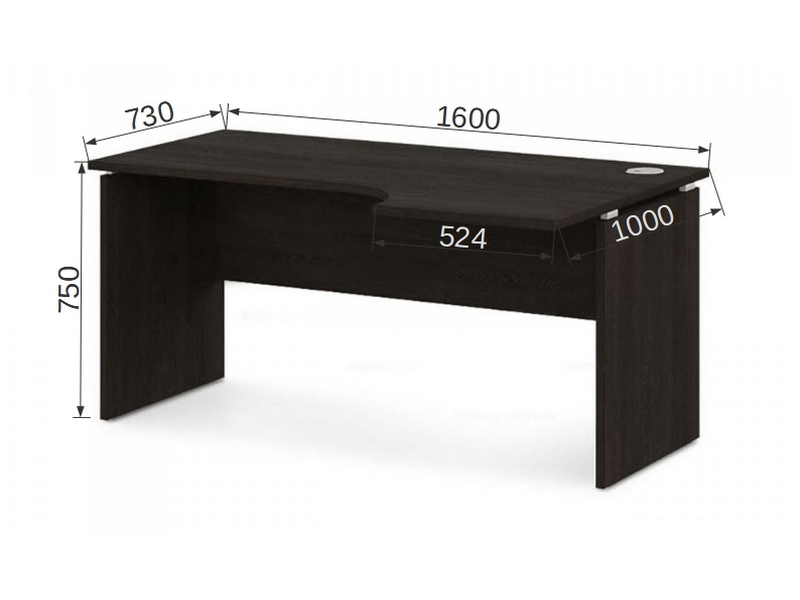 Мебель для персонала VASANTA Угловой стол (правый) V-46